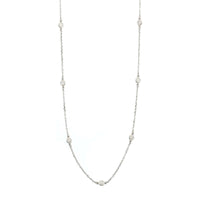 14K White Gold Diamonds By The Yard Necklace