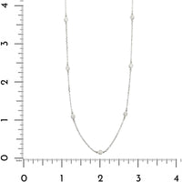 14K White Gold Diamonds By The Yard Necklace