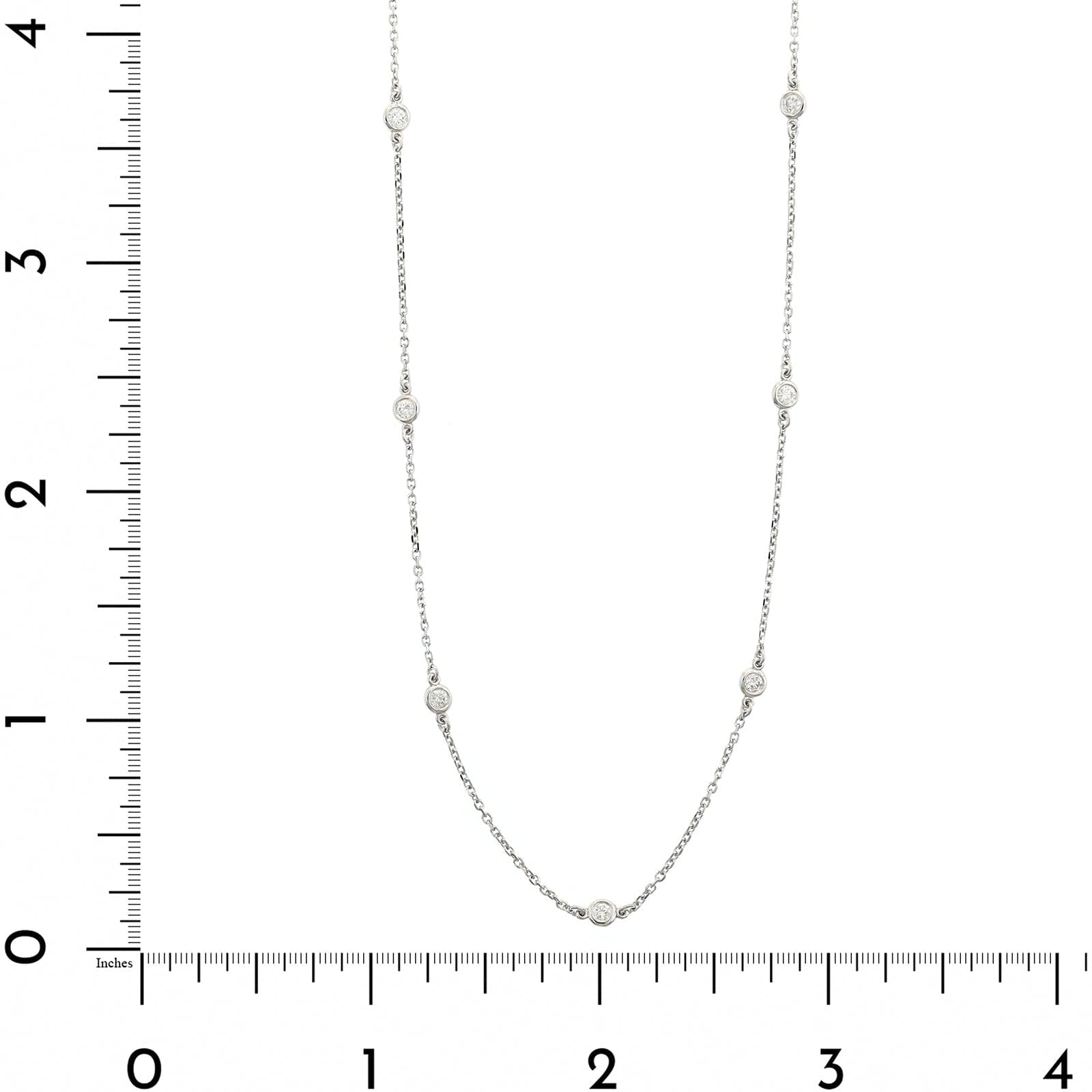 14K White Gold Diamonds By The Yard Necklace – Long's Jewelers