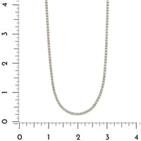 18K White Gold 4 Prong 16" Diamond Line Necklace