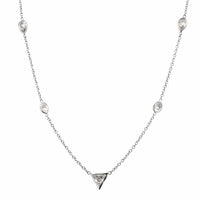 18K White Gold Diamond by The Yard Necklace