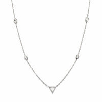 18K White Gold Diamond by The Yard Necklace