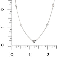 18K White Gold Diamond by The Yard Necklace
