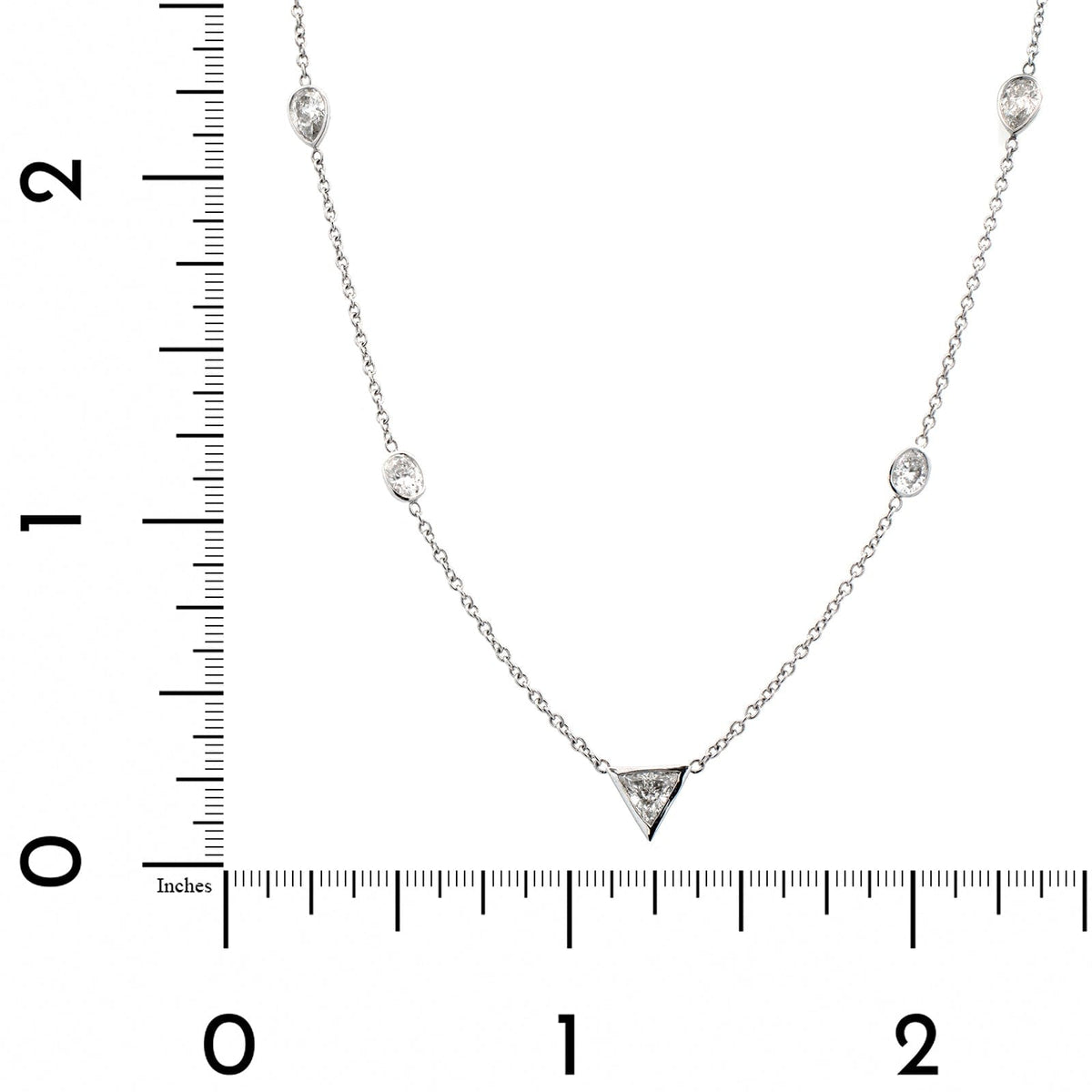 18K White Gold Diamond by The Yard Necklace