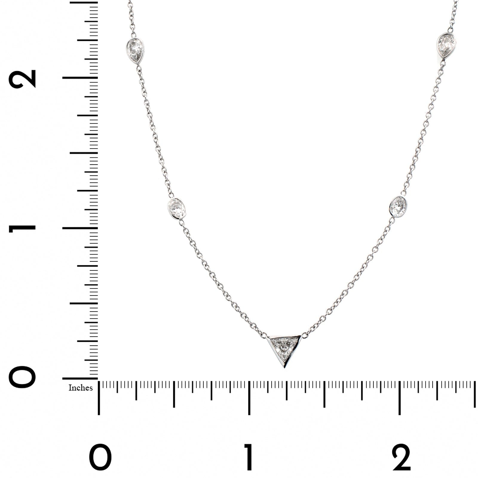 18K White Gold Diamond by The Yard Necklace
