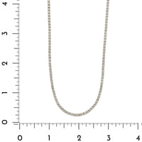 18K White Gold 4 Prong 18" Diamond Line Necklace