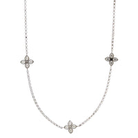 Roberto Coin 18K White Gold 5 Station "Love by The Inch" Diamond Necklace