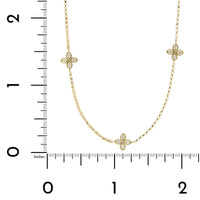 Roberto Coin 18K Yellow Gold 5 Station "Love by The Inch" Diamond Necklace