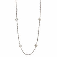 Platinum Diamond By The Yard Necklace