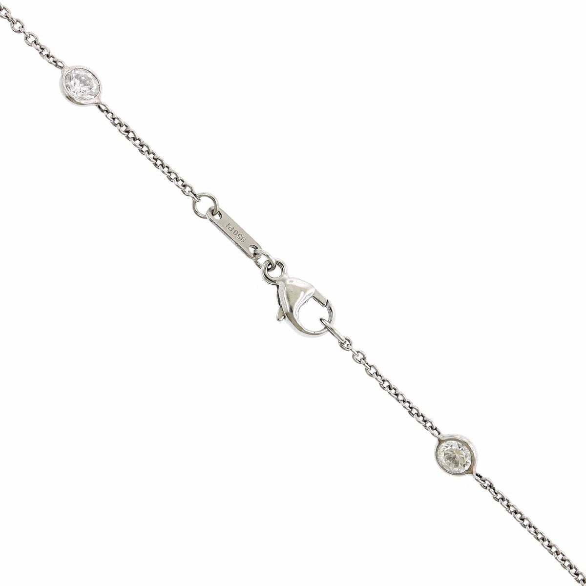 Platinum Diamond By The Yard Necklace