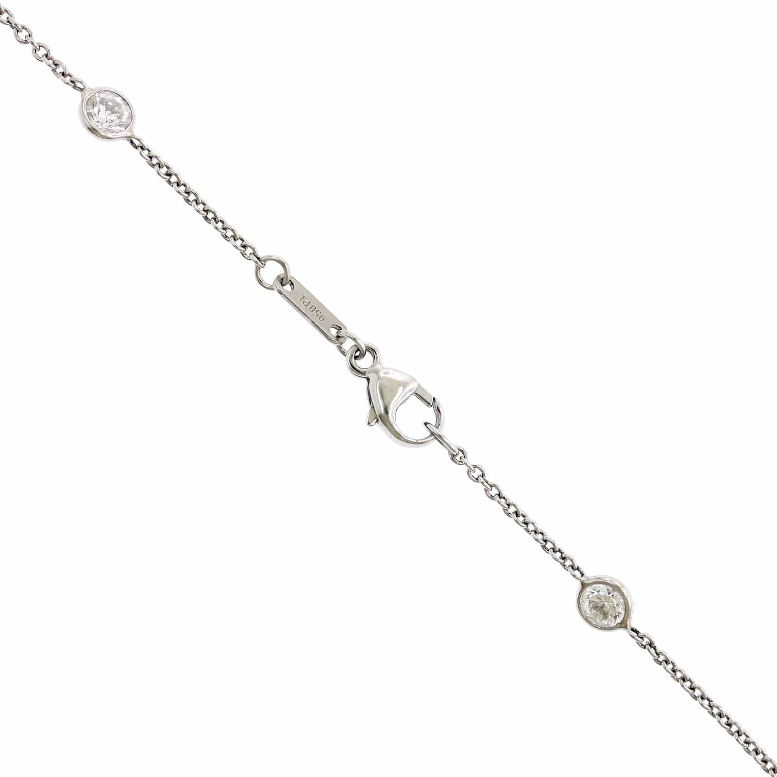 Platinum Diamond By The Yard Necklace