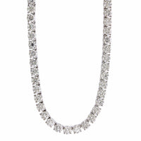 18K White Gold Diamond Tennis Necklace