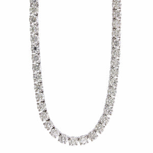 18K White Gold Diamond Tennis Necklace