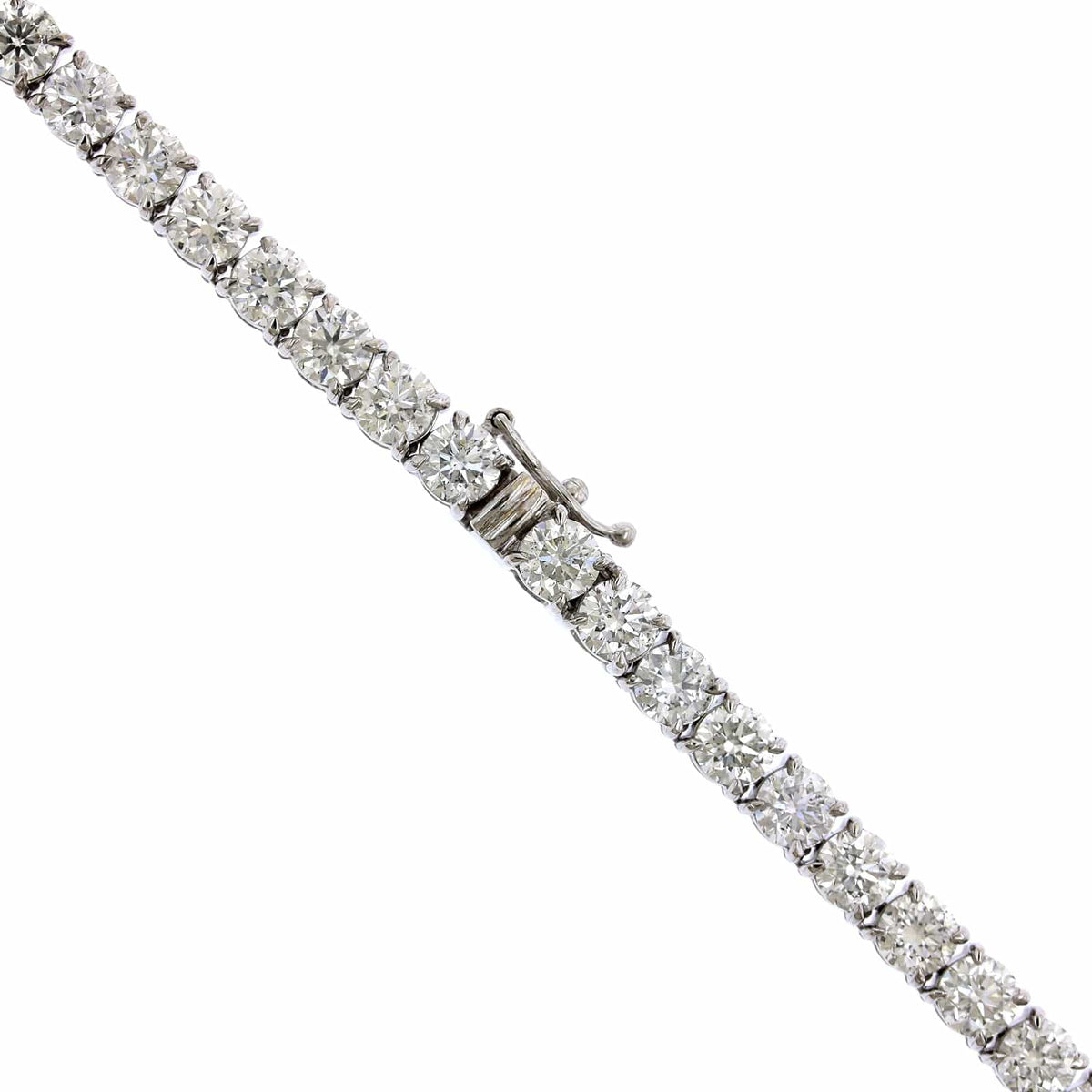 18K White Gold Diamond Tennis Necklace