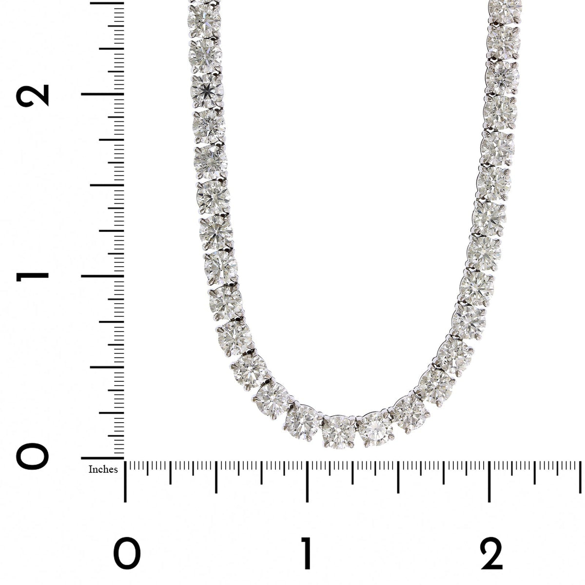 18K White Gold Diamond Tennis Necklace