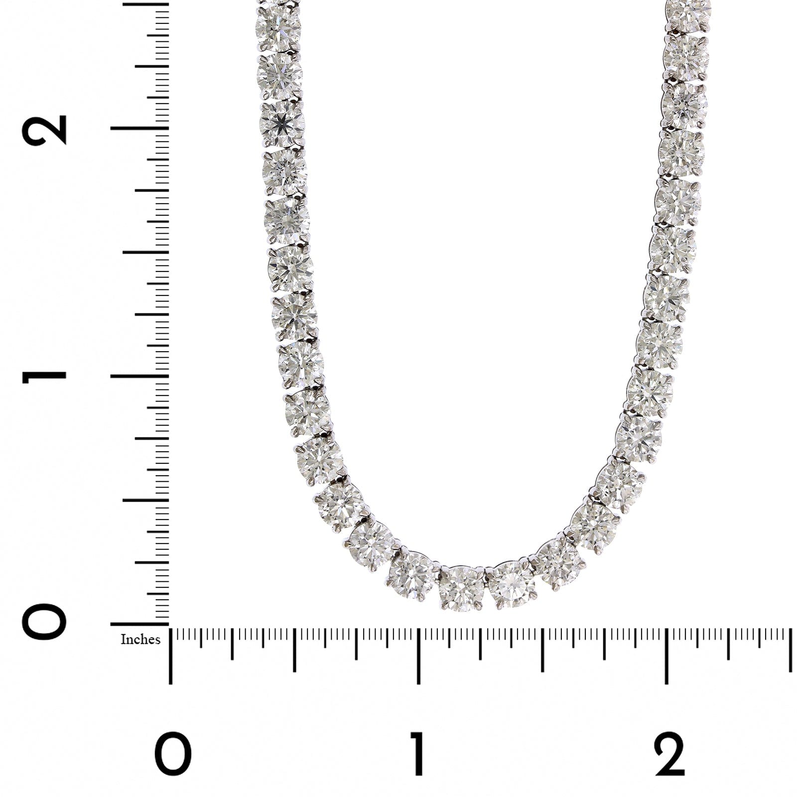 18K White Gold Diamond Tennis Necklace
