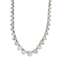 18K White Gold Graduated Diamond Tennis Necklace