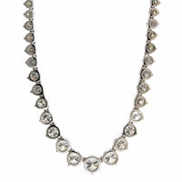 18K White Gold Graduated Diamond Tennis Necklace