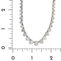 18K White Gold Graduated Diamond Tennis Necklace