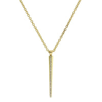 18K Yellow Gold Diamond Cone Pendant