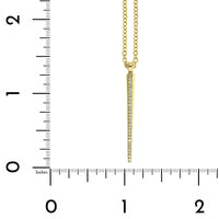 18K Yellow Gold Diamond Cone Pendant