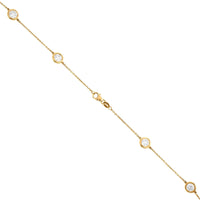 14K Yellow Gold Diamond By The Yard Necklace