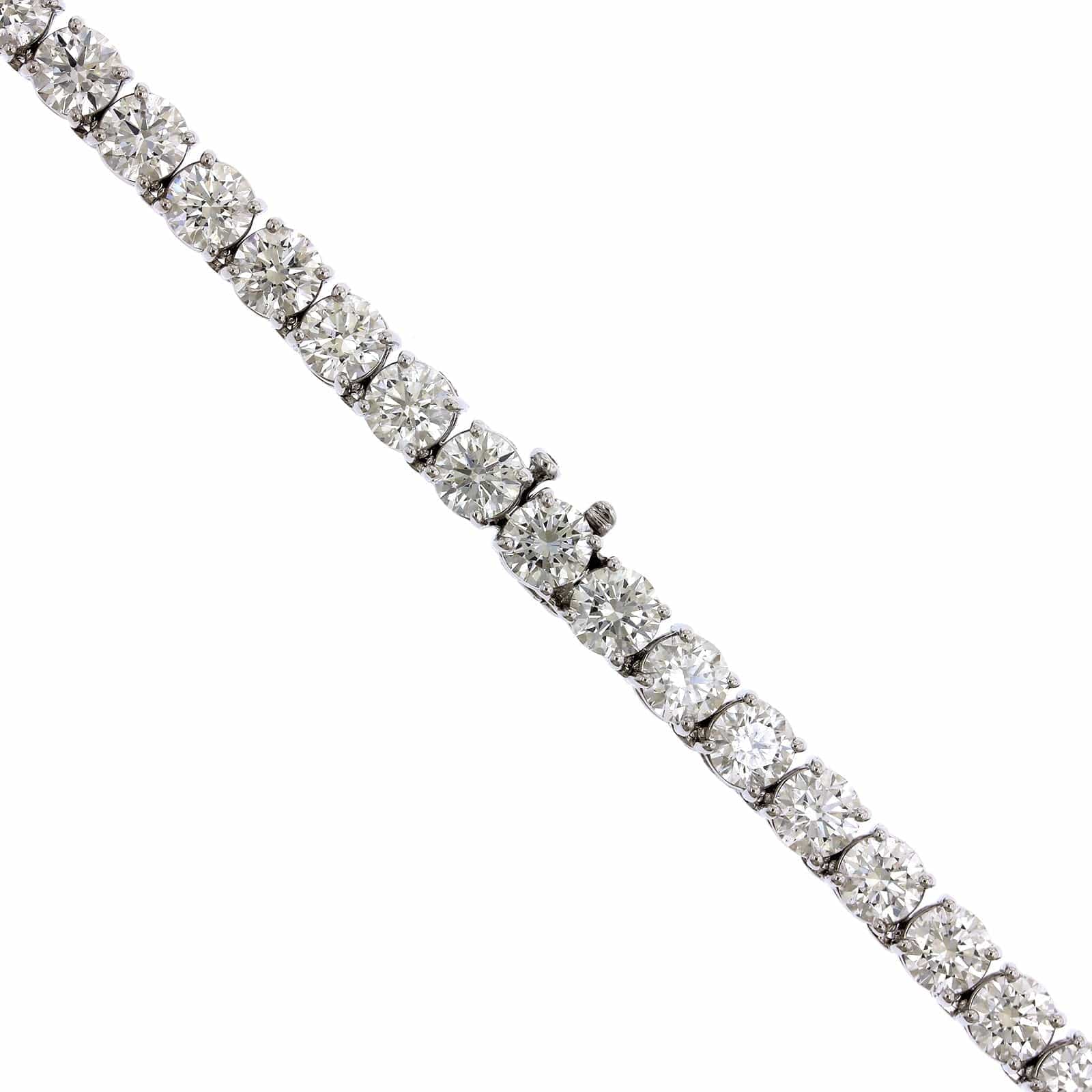 18K White Gold Diamond Tennis Necklace