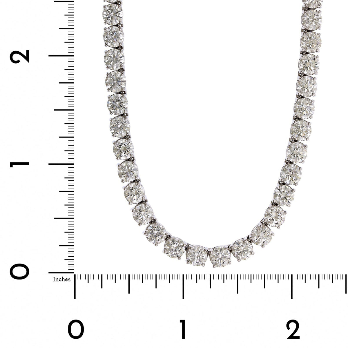 18K White Gold Diamond Tennis Necklace