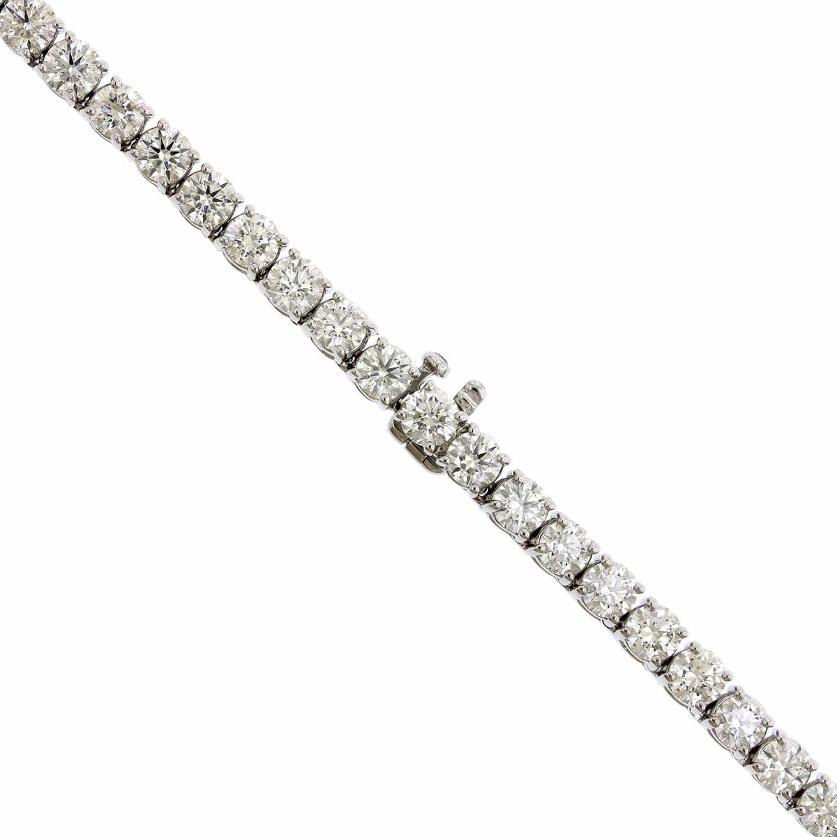 18K White Gold Diamond Tennis Necklace