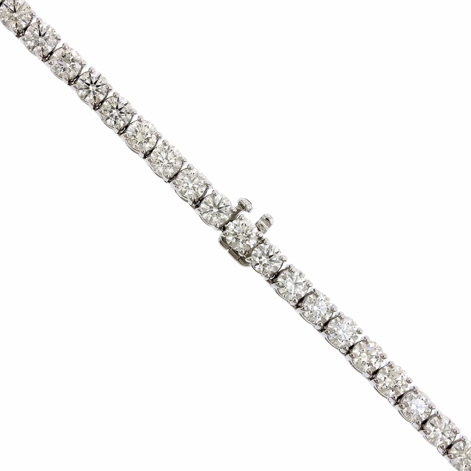 18K White Gold Diamond Tennis Necklace