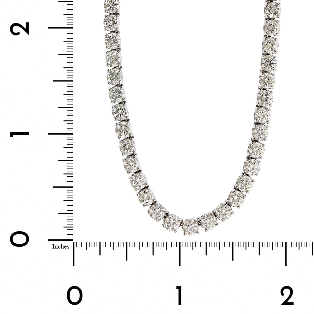 18K White Gold Diamond Tennis Necklace
