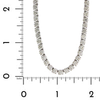 18K White Gold Diamond Tennis Necklace