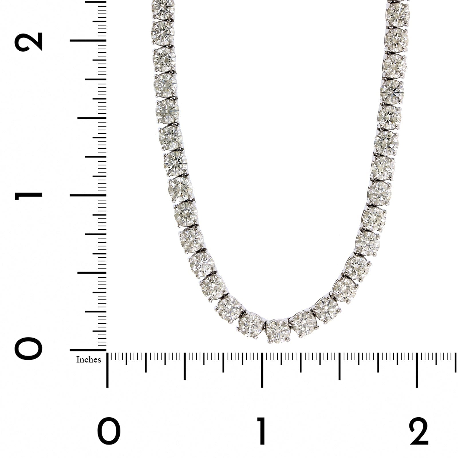 18K White Gold Diamond Tennis Necklace