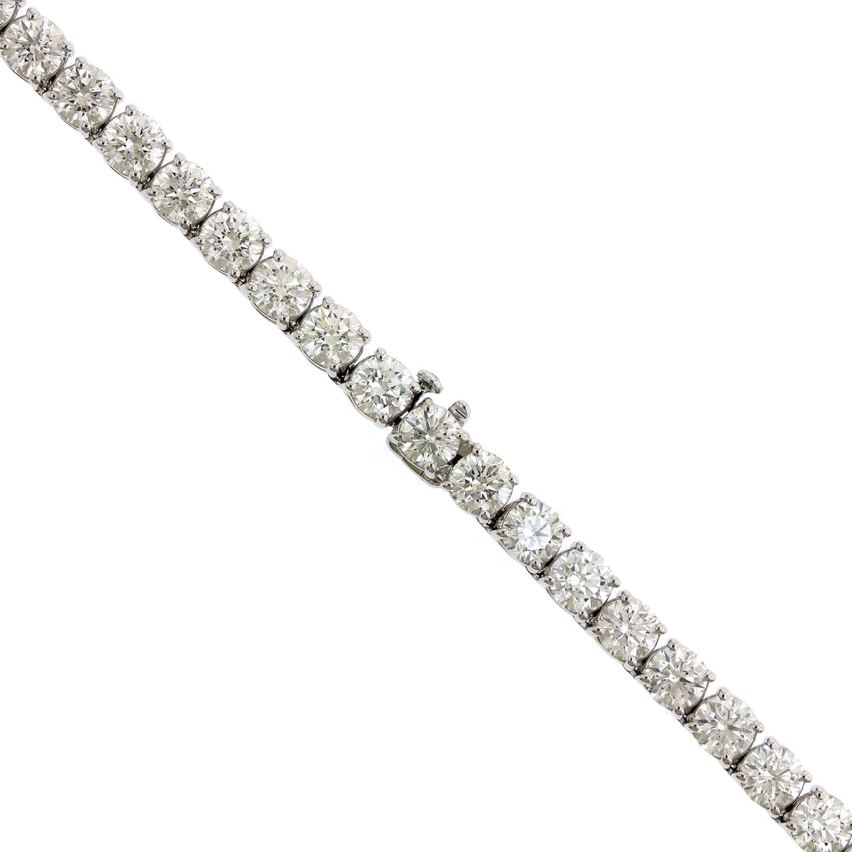 18K White Gold Diamond Tennis Necklace