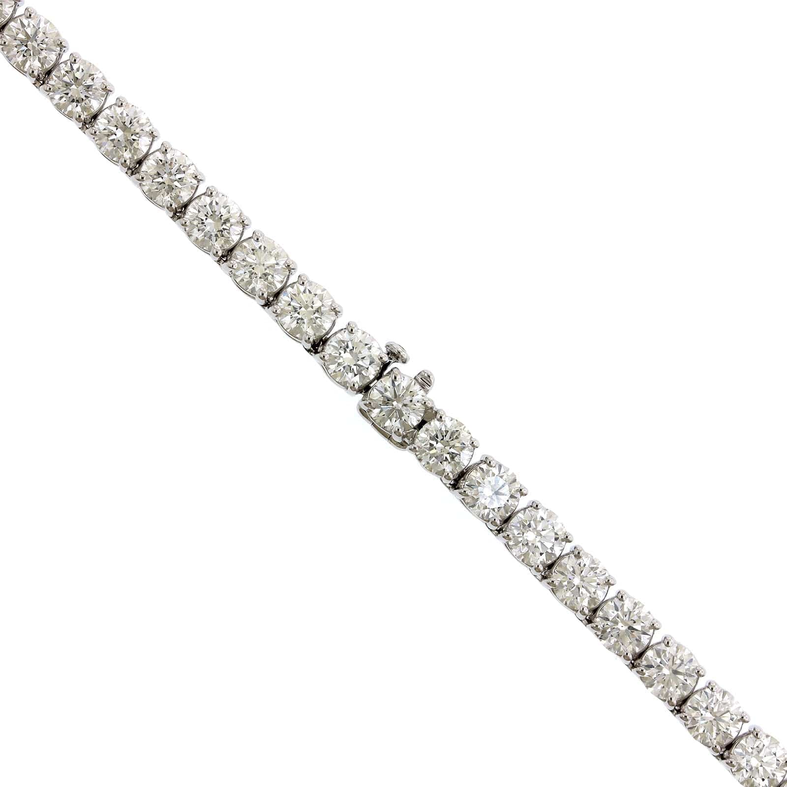 18K White Gold Diamond Tennis Necklace