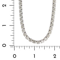 18K White Gold Diamond Tennis Necklace