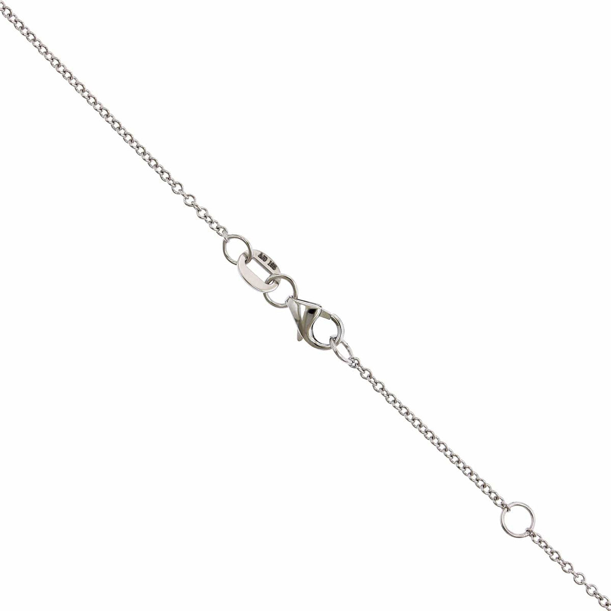 18K White Gold 9 Stone Adjustable Diamond Necklace