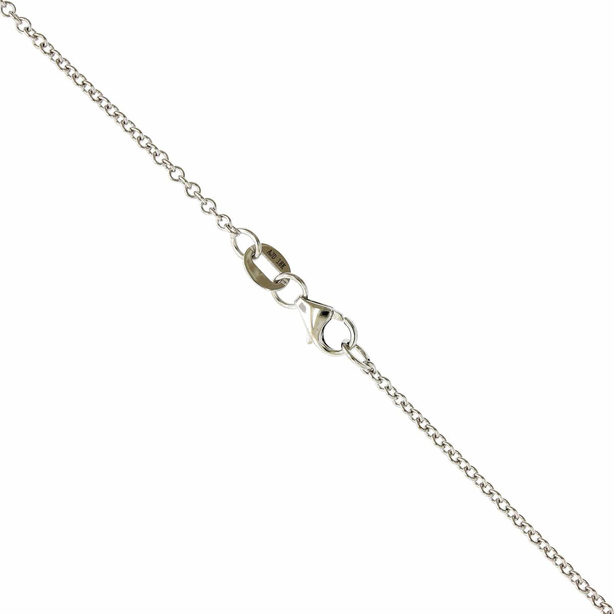 18K White Gold 9 Stone Adjustable Diamond Necklace