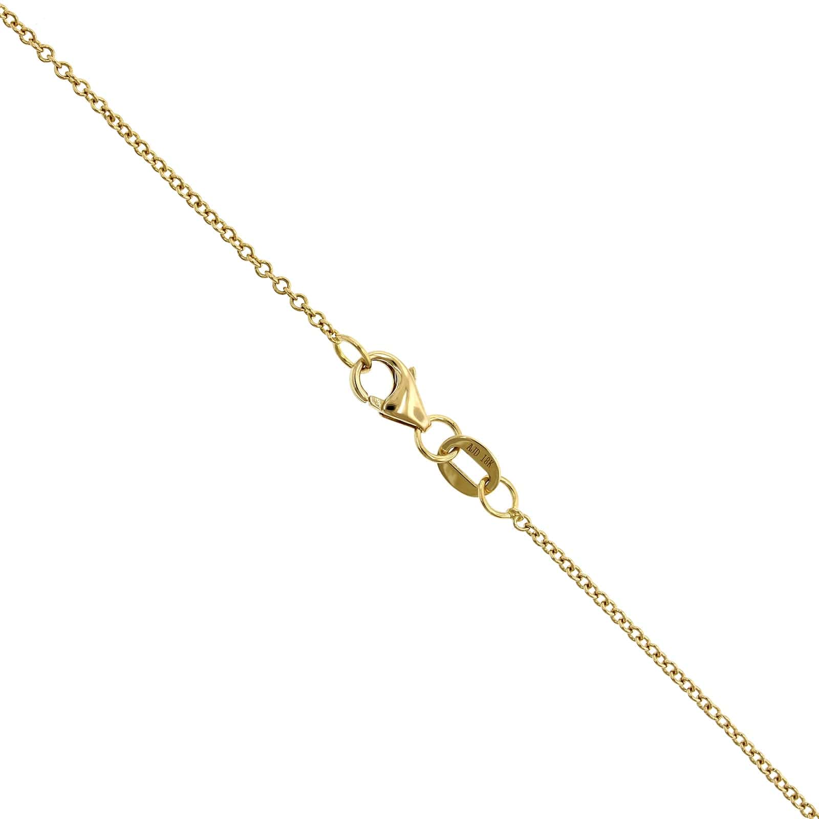 18K Yellow & White Gold 11 Stone Diamond Necklace