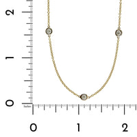 18K Yellow & White Gold 11 Stone Diamond Necklace