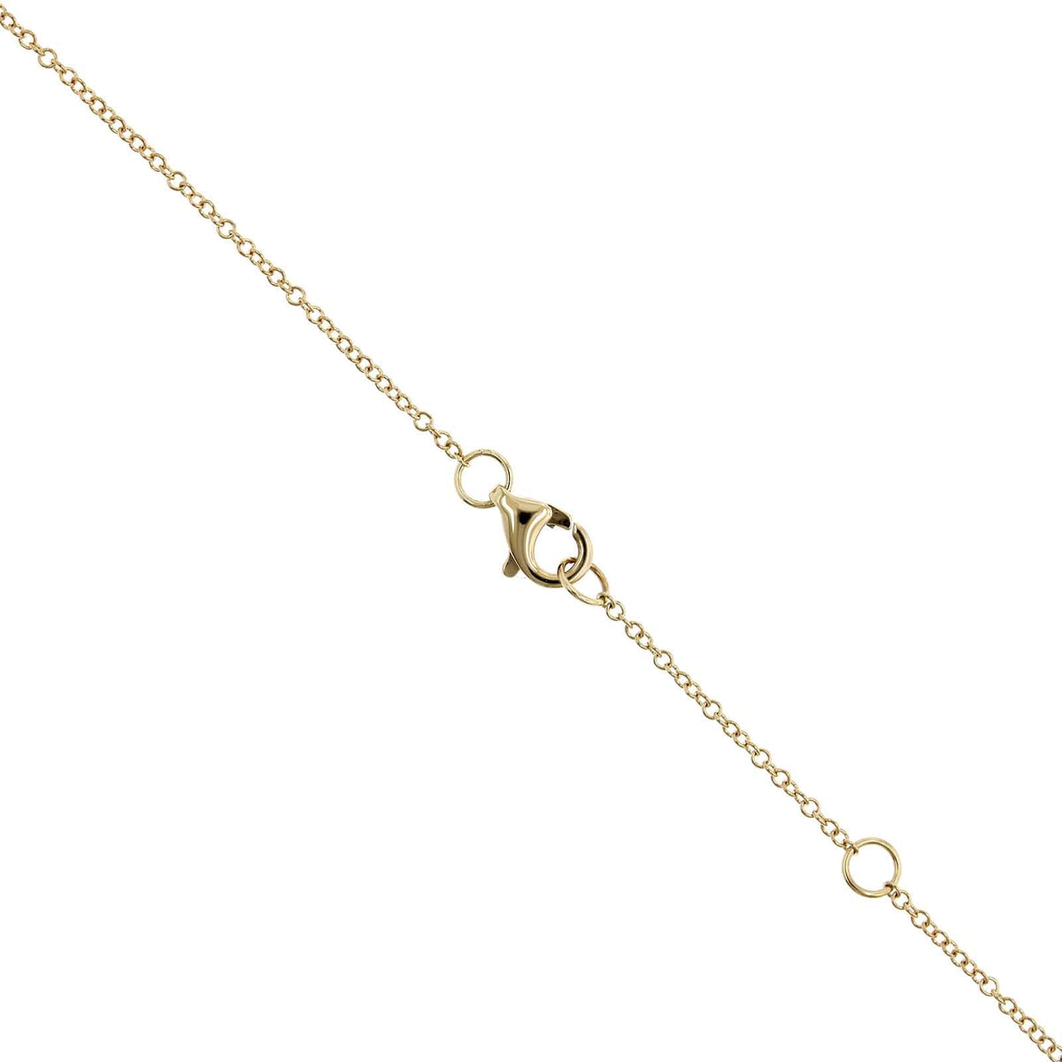 14K Yellow & White Gold Pear Diamond Necklace