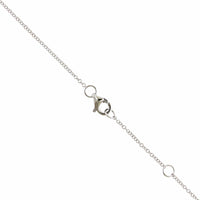 14K White Gold Pave Diamond Circle Necklace