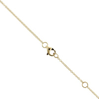 14K Yellow Gold Pave Diamond Circle Necklace