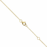 14K Yellow Gold Pave Diamond Heart Necklace
