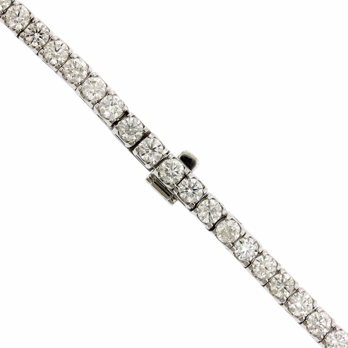 18K White Gold Diamond Tennis Necklace