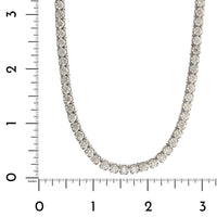 18K White Gold Diamond Tennis Necklace