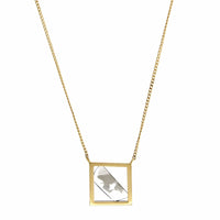 18K Yellow Gold Adjustable Slice Diamond Necklace
