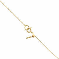 18K Yellow Gold Adjustable Slice Diamond Necklace
