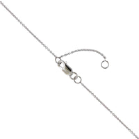 14K White Gold Diamond Cluster Pear Shaped Pendant Necklace