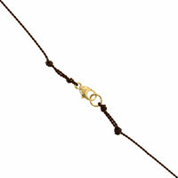 18K Yellow Gold Blue Topaz Bead Necklace